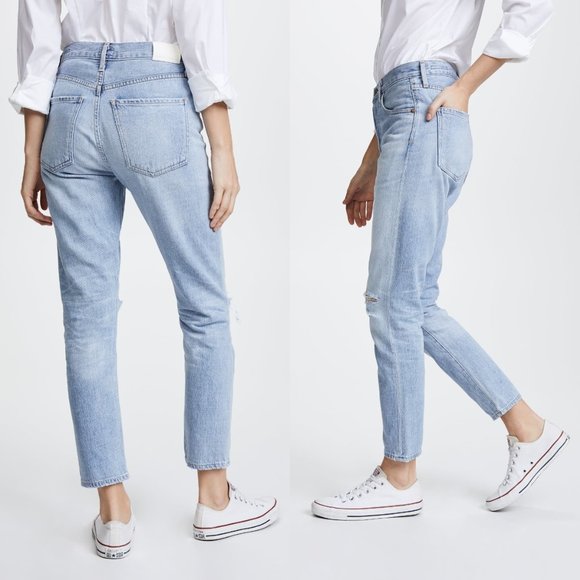 CITIZENS OF HUMANITY Women's sz 26 Liya Petite High Rise Classic Fit Jeans Torn - Picture 4 of 12